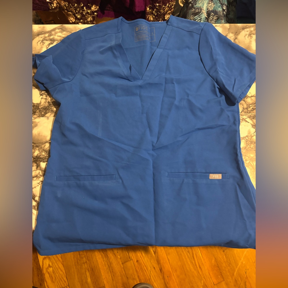 Figs royal  Blue Scrub Top